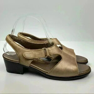 SAS sandals size 8.5 bronze leather stick strap walking comfort orthopedic